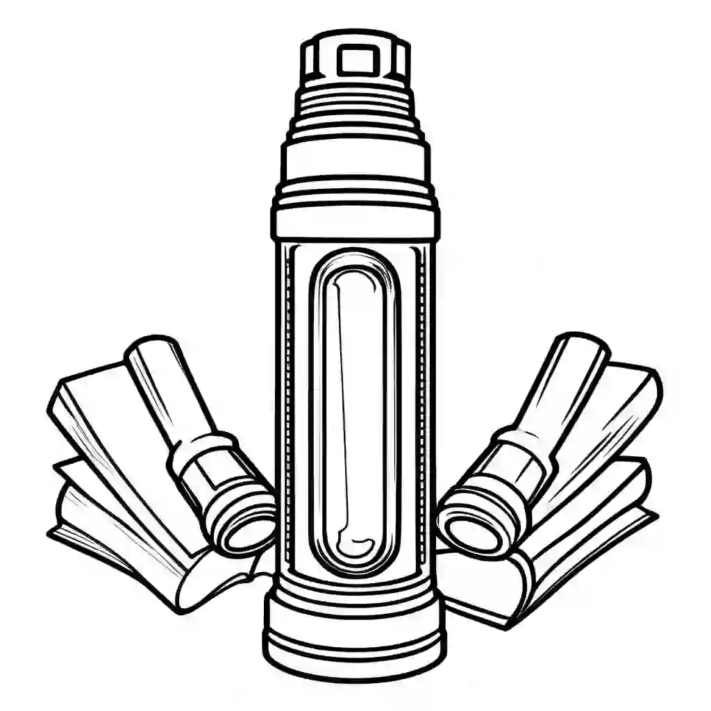 Flashlight coloring pages